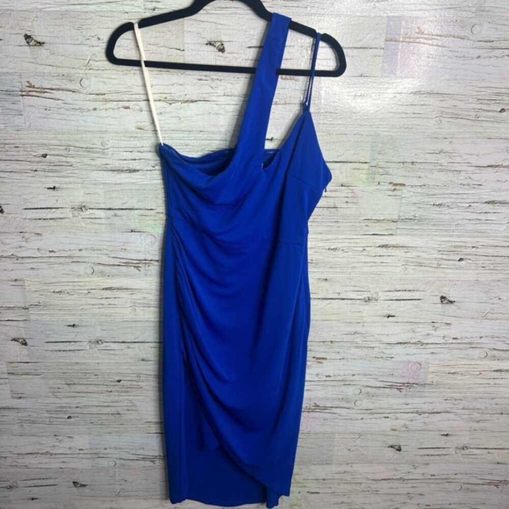 BCBGeneration blue one shoulder dress NWT size 8
